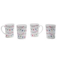 Eurohike Summer Fête - Set Of 4 Mugs - Cream, Cream