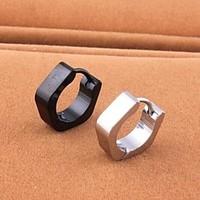 European (Geometric) Titanium Steel Stud Earrings(Black, Silver, Gold) (1 Pc) Christmas Gifts