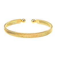 European Style Brief Zigzag Gold Plating Cuff Bracelet Christmas Gifts