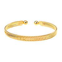 european style brief zigzag gold plating cuff bracelet christmas gifts