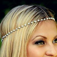 European Style Simple Aesthetic Fashion Wild Pearl Beaded Headband