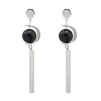 Euramerican Contracted Personalized Half A Circle Tassel Pearl Lady Party Business Earrings Movie Jewelry