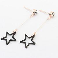 Euramerican Fashion Simple Style Contracted Stars Earrings Lady Daily Stud Earrings Gift Jewelry