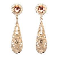 Euramerican Fashion Luxury Elegant Gold Big Drop Earrings Lady Party Drop Earrings Movie Jewelry