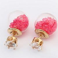 european and american fashion crystal ball earpins