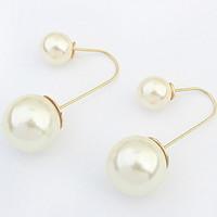 Euramerican Fashion Elegantdouble Pearls Earrings Lady Party Drop Earrings Movie Jewelry
