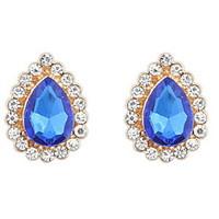 Euramerican Droplets Classic Elegant Luxury Rhinestone Gem Women\'s Party Stud Earrings Movie Jewelry