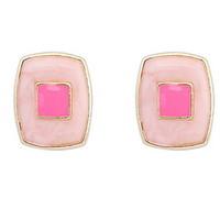 Euramerican Fashion Simple Style Temperament Elegant Squares Stud Earrings Lady Casual Stud Earrings Statement Jewelry