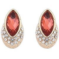 Euramerican Luxury Elegant Delicate Droplets Gems Stud Earrings Lady Party Movie Jewelry