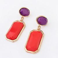 Euramerican Elegant Square Professional Earrings Women\'s Business Drop Earrings Movie Jewelry