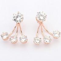 euramerican fashion elegant rhinestone stud earrings womens daily stud ...