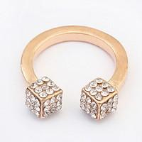 euramerican the new three dimensional square popular rings rhinestone  ...