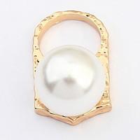 Euramerican Personalized Punk Style Great Pearl Rings Party Couple\'s Rings Statement Jewelry