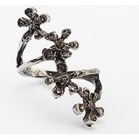 Euramerican Fashion Punk Personalized Flower Rings Couple\'s Daily Cuff Ring Statement Jewelry