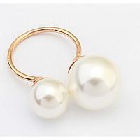 euramerican elegant fashion pearl cuff adjustable rings womens daily r ...