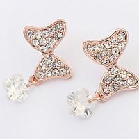 Euramerican Fashion Elegant Rhinestone Bowknot Women\'s Party Earrings Set Movie Jewelry