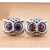 Euramerican Fashion Delicate Eyes Vintage The Owl Earrings Small Silver lovely Female Halloween Earrings Statement Jewelry