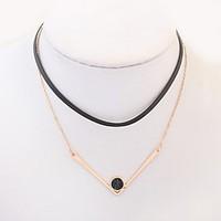 European and American fashion double cute little round necklace