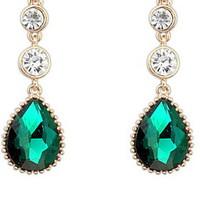 Euramerican Fashion Temperament Classic Droplets Gemstone Lady Party Earrings Movie Jewelry