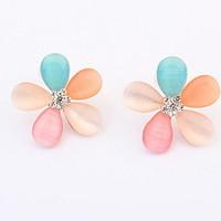 euramerican flower delicate multicolor opal womens daily sud earrings  ...