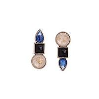 European Style Luxury Gem Earrings Geometric Triangle Stud Earrings for Women Fashion Jewelry