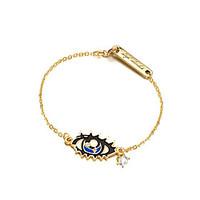 european style blue eye shape chain bracelet for lady girl