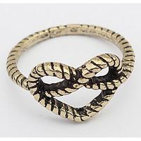 euramerican simple heart bowknot vintage ring movie jewelry