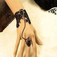 europe and the united states of ancient female black lace bracelet rin ...