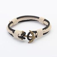 European Style Retro Vintage Fashion Anchor Woven Bracelet