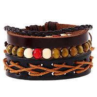 Europe And The United States Wind Back Woven Leather Hand Rope Bracelet