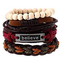Europe And The United States Wind Simple Retro Woven Leather Bracelet