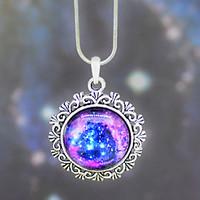 European Galaxy Fashion The Sun Patten Timed Stone Pendant Necklace(1 Pc)