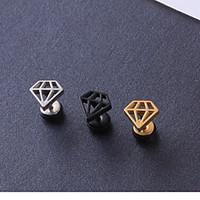 European Pyramid Steel Stud Earrings(Black, Gold, Silver) (1 Pc) Christmas Gifts