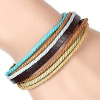 European And American Minimalist Recreational Wax Rope Braided Leather Bracelet Gifts