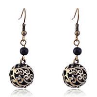 European Style Vintage Carve Balls Drop Earrings