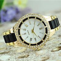 european style fashion rhinestone drops of oil of rome digital watch g ...