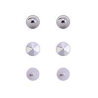 european style punk individuality rivet alloy stud earrings 3 pairs a  ...