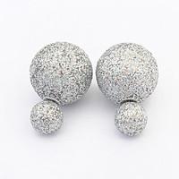 European Style Fashion Hot Sweet Shiny Resin Stud Earrings