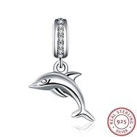 European and American Style Popular Fashion Jewelry 925 Sterling Silver Zircon Pendant Hanging Bracelet - The Dolphin Shape Accessories