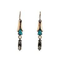 european luxury gem geometric earrrings vintage long drop earrings for ...