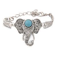 European And American Folk Style Retro Turquoise Elephant Bracelet