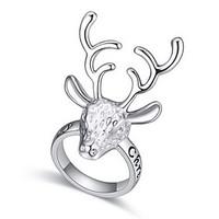 Euramerican Fashion Elegant Silver Classic Elk Rings Women\'s Daily Ring Jewelry Gifts