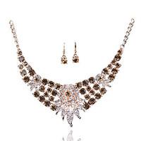 europe and africa color flower rhinestone exaggerated bride necklace e ...