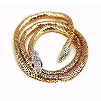 European and American punk fashion female full diamond snake wrap bracelet