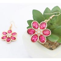 Europe and the United States and bright flowers pop joker earrings