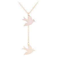 European Style Fashion Individuality Two Pigeons Pendant Alloy Necklace