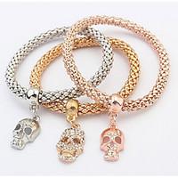 european and american fashion contracted multilayer skull bracelet