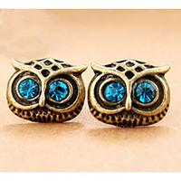 euramerican fashion delicate rhinestone eyes vintage the owl earrings  ...