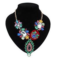 Euramerican Fashion Delicate Luxury More Beautiful Multicolor Imitation Diamond Lady Party Necklace Movie Jewelry