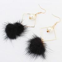 euramerican fashion personalized delicate pearl pom earrings lady part ...